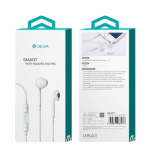 Auricolari Devia Smart DESMEP077W con Mic e Controllo 1.2 mt Bianco